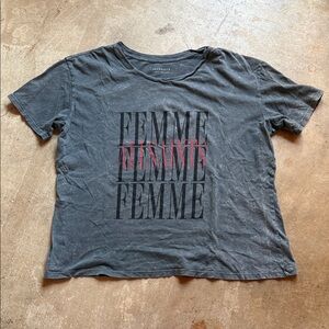 ALLSAINTS Gray washed Graphic Tee